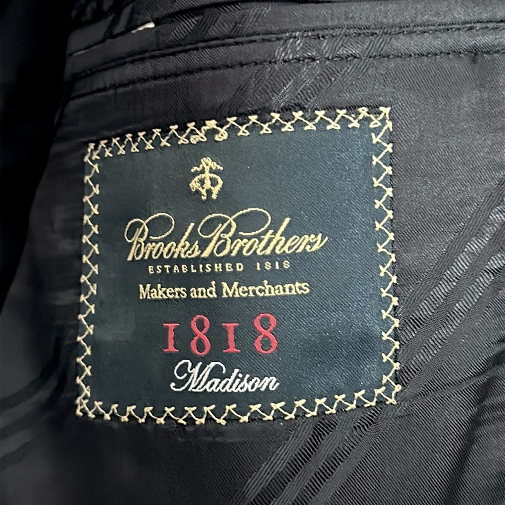 Brooks Brothers 1818 Loro Piana Blazer Navy Blue Signature Gold Button 48R USA - Picture 14 of 16